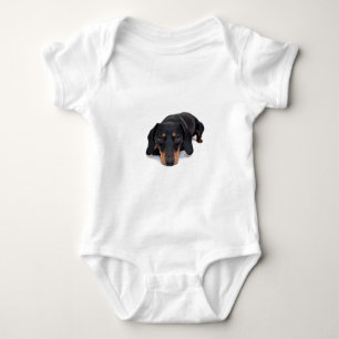 Body Para Bebê Cão pequeno do Dachshund