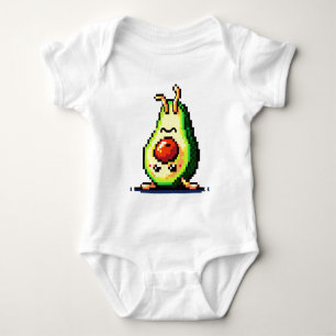Body Para Bebê Capa Avocado: Diversão de Malhação de 8 Bits