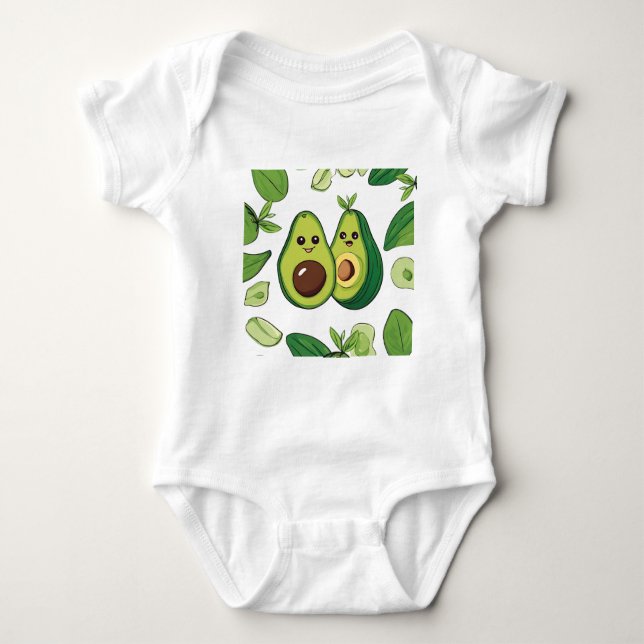 Body Para Bebê Capa de telefone de Casal Avocado | Funny Kawaii F (Frente)