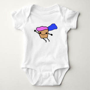 Body Para Bebê Capitão Cupcake Adorável Presente de Super-Herói F