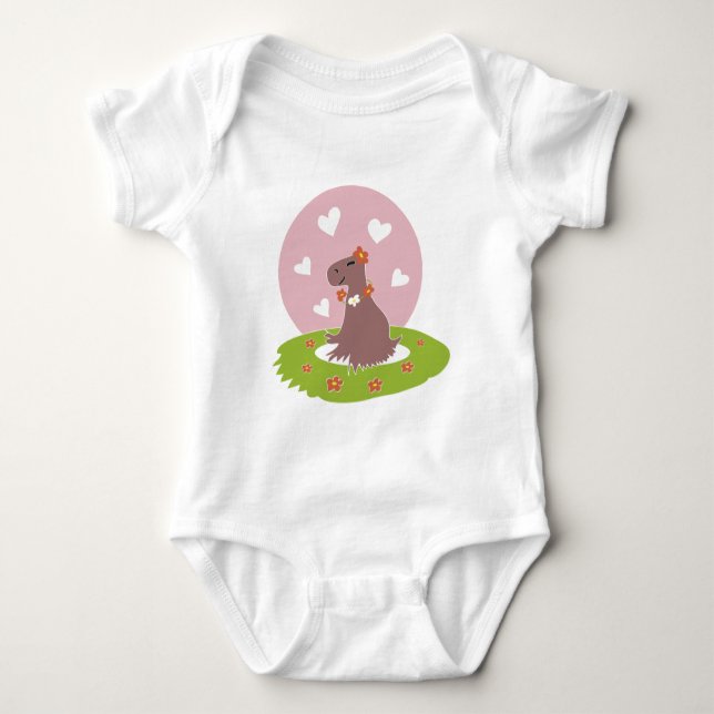 Body Para Bebê Capivara Apaixonada (Frente)