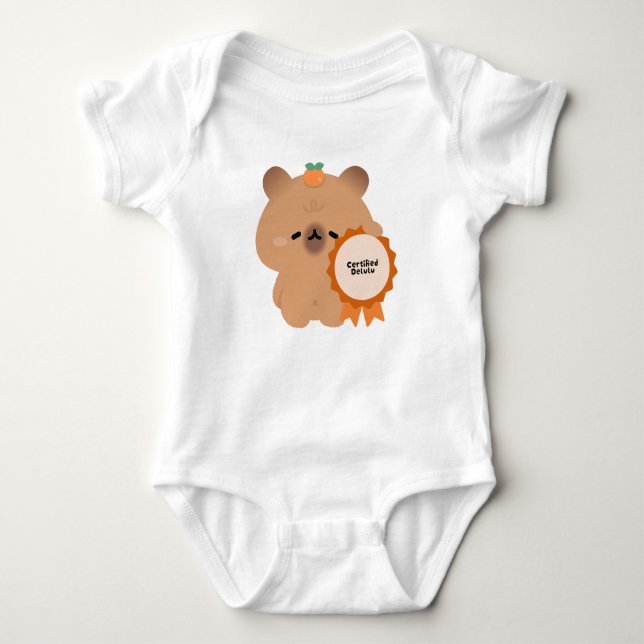 Body Para Bebê Capivara Delulu Certificada (Frente)