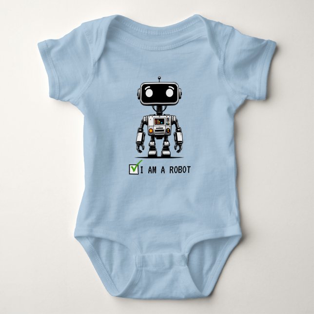 Body Para Bebê Captcha Robot - Eu sou um Robô (Frente)
