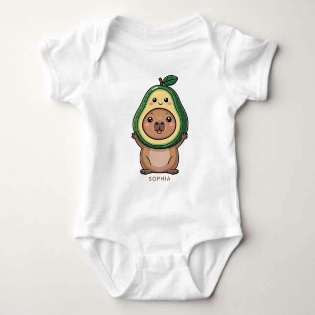 Body Para Bebê Capybara Baby T-Shirt Baby Bodycase (Frente)