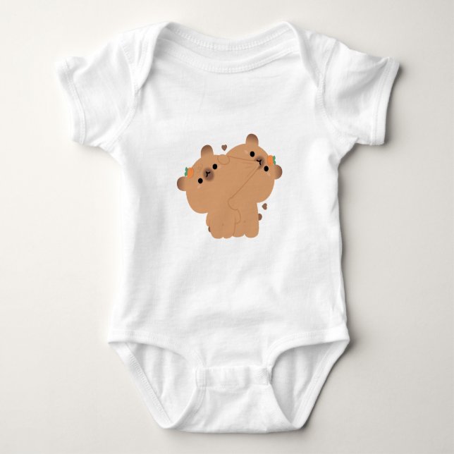 Body Para Bebê Capybara Casal (Frente)