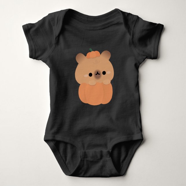 Body Para Bebê Capybara Halloween (Frente)