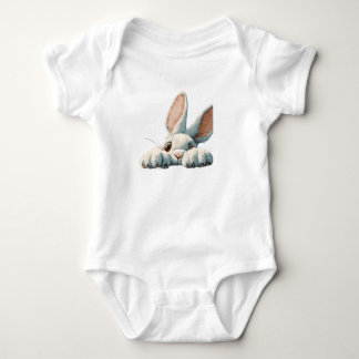 Body Para Bebê Cara de Coelho Fofo | Design de Coelho Kawaii