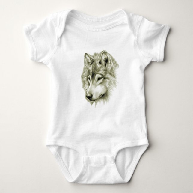Body Para Bebê Cara do lobo (Frente)