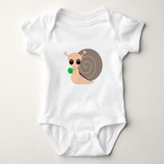 Body Para Bebê Caracol com roupa de bebê (Frente)