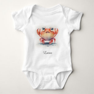 Body Para Bebê Caranguejo-Animal-Casaco-De-Criança