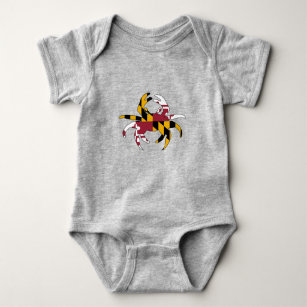 Body Para Bebê Caranguejo da bandeira de Maryland