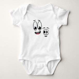 Body Para Bebê Caras de Desenhos Animados Fofos – Emoticons Pensa