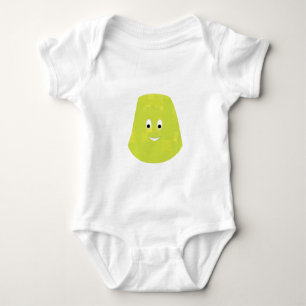 Body Para Bebê Caráter verde de sorriso do gumdrop