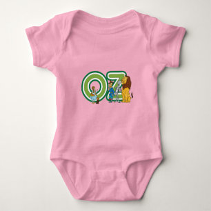 Body Para Bebê Caráteres de mágico de Oz do vintage e letras do