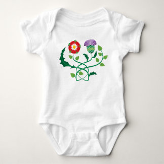 Body Para Bebê Cardo escocês e Bodysuit cor-de-rosa do bebê do