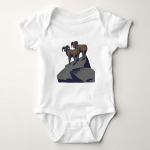 Body Para Bebê Carneiro Bighorn Vida Selvagem do Oeste Americano