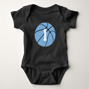 Body Para Bebê Carolina Blue Basball Jersey Number Baby