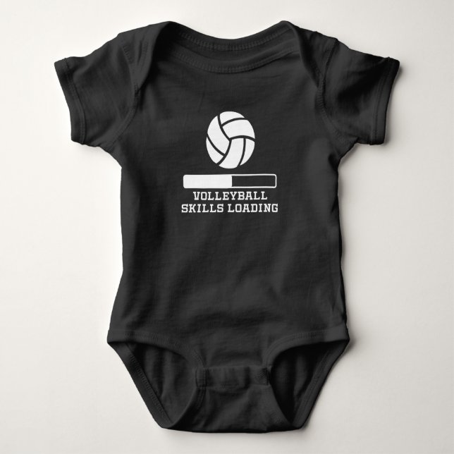 Body Para Bebê Carregamento das habilidades do voleibol (Frente)
