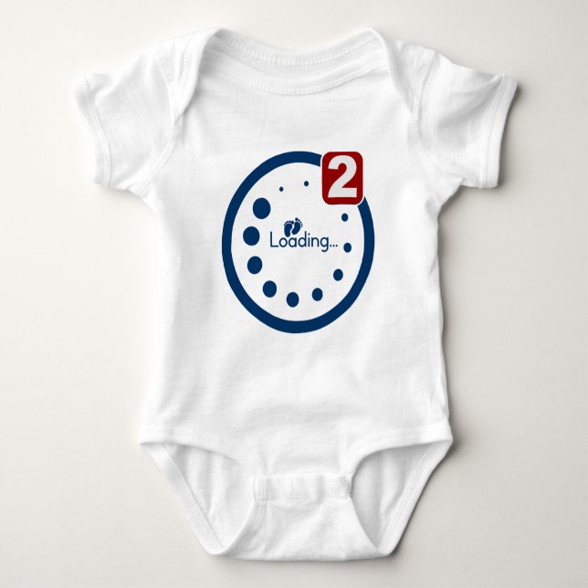 Body Para Bebê Carregamento de Bebês, Notificação Gêmea (Frente)