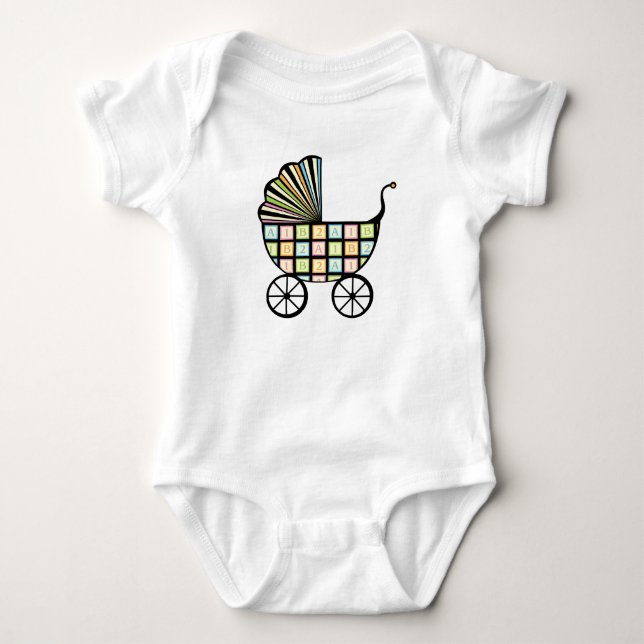 Body Para Bebê Carrinho de Bebê Blocos do Bebê Body (Frente)
