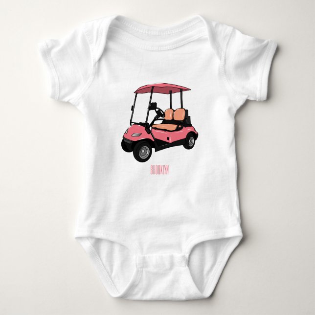 Body Para Bebê Carrinho de golfe / desenho animado de buggy de go (Frente)