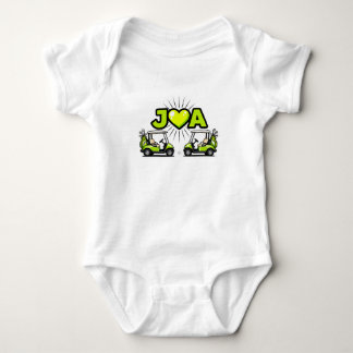 Body Para Bebê Carrinho de Golfe Fofo “Eu Amo JA” Bebê
