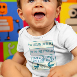 Body Para Bebê Carrinho e Fralda