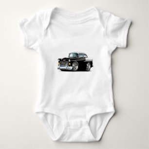 Body Para Bebê Carro 1955 Preto-Branco de Chevy Belair
