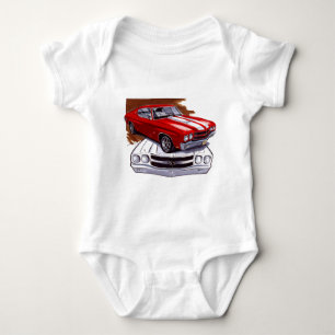 Body Para Bebê Carro 1970 Vermelho-Branco de Chevelle