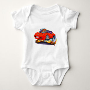 Body Para Bebê Carro 1980-82 do vermelho de Corveta