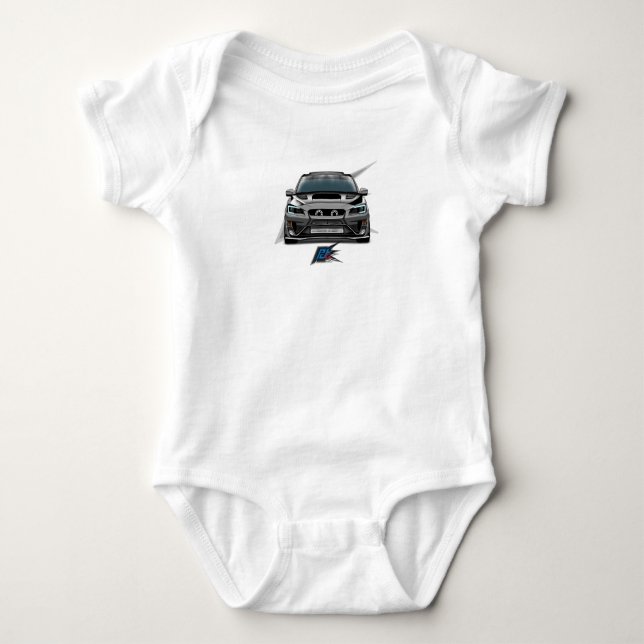 Body Para Bebê carro de rali jdm wrc (Frente)