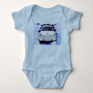 Body Para Bebê Carro de Trabant, azul pálido, muro de Berlim