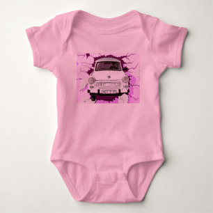 Body Para Bebê Carro de Trabant e muro de Berlim
