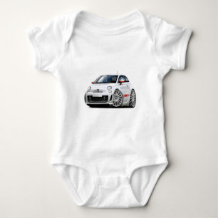 Body Para Bebê Carro do branco de Fiat 500 Abarth