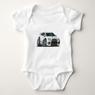 Body Para Bebê Carro do branco de Mitsubishi Evo