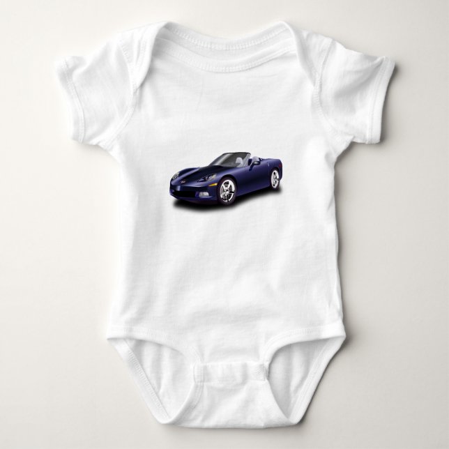 Body Para Bebê Carro esportivo roxo (Frente)