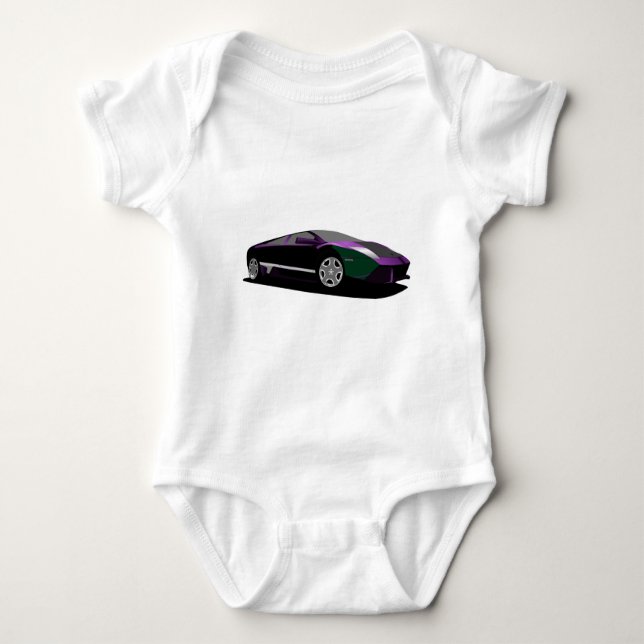 Body Para Bebê Carro Roxo (Frente)