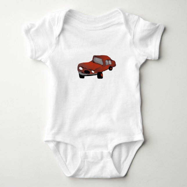 Body Para Bebê Carro Vermelho (Frente)