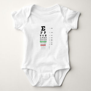 Body Para Bebê carta da visão do olho de Snellen para o