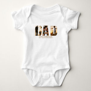 Body Para Bebê Cartão de Colagem de Fotos Personalizado do Dia do
