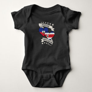 Body Para Bebê Cartazes cardíacos do Haiti Costa Rica Costa Rica