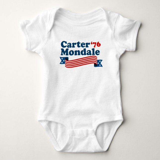 Body Para Bebê Carter Mondale Vintage Democrata 70 (Frente)
