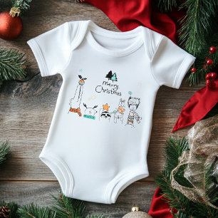 Body Para Bebê Cartões de Natal Feliz  Feriados