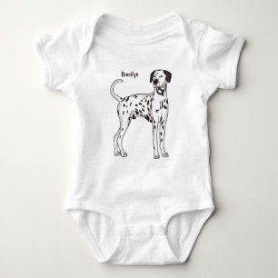 Body Para Bebê Cartografia de cão Dalmaciano