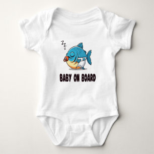 Body Para Bebê Cartografia Engraçada De Peixe-Bebê - Bebê Bonito