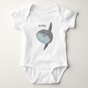 Body Para Bebê Cartografia fofa mola de peixe-sol oceânico
