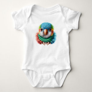 Body Para Bebê Cartoon Adorável Fluffy Happy Baby Parrot