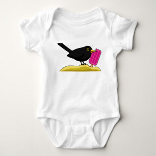 Body Para Bebê Cartoon Blackbird Comendo Um Sorvete