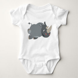 Body Para Bebê Cartoon Bonito Carregando Roupa Rino Baby