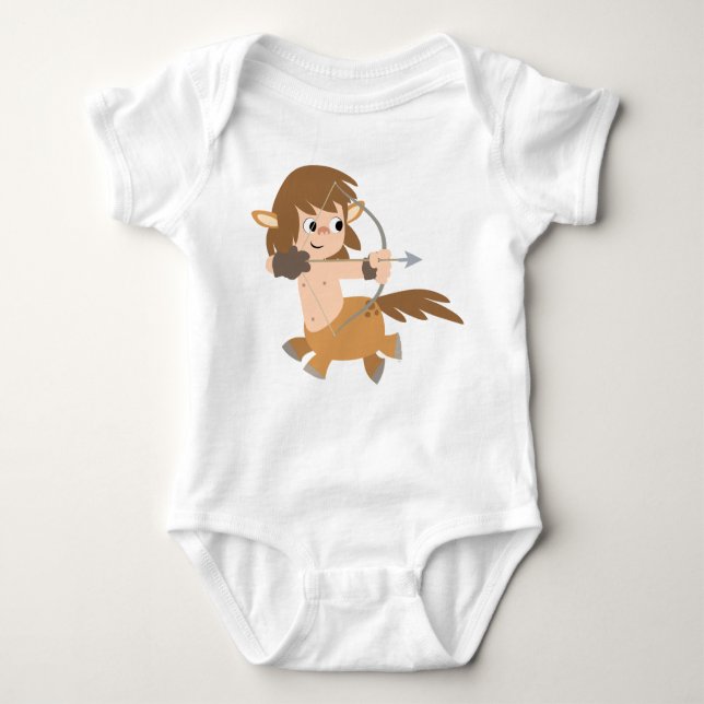 Body Para Bebê Cartoon Bonito Centaur Sagittarius Baby Roupa (Frente)
